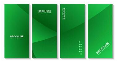 abstract green curve brochure background with lines vector