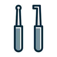 LockPick Vector Thick Line Filled Dark Colors Icons For Personal And Commercial Use.