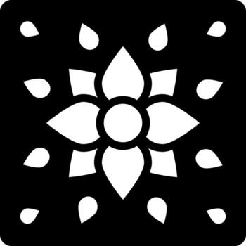 solid icon for tile vector