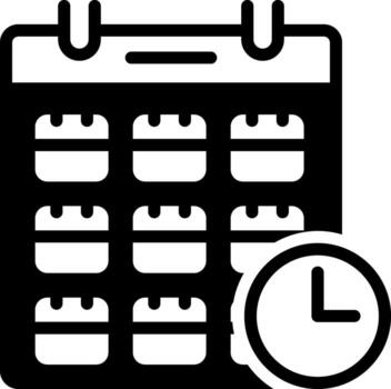 solid icon for monthly vector