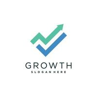 Growth design element icon vector with creative modern concept