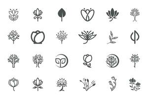 Set of nature design element icon vector with modern creative concept