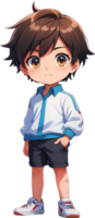 adorabile cartone animato ragazzo, dolce ragazzo carattere, carino bambino avatar ai generativo png