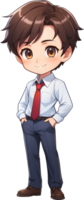 Adorable cartoon boy, sweet kid character, cute child avatar ai generative png