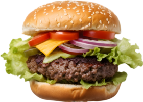 Cheeseburger, Veggie burger, Bacon burger ai generative png