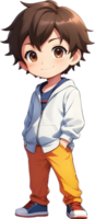 Adorable cartoon boy, sweet kid character, cute child avatar ai generative png