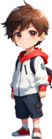 adorabile cartone animato ragazzo, dolce ragazzo carattere, carino bambino avatar ai generativo png