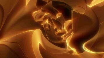 abstrato futurista fundo do laranja brilhando energia ondas e oi-tech Magia linhas video