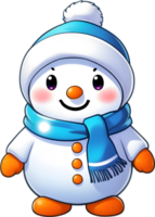 Snowman, snowman decoration, snowman family, cute snowman, ai generative png