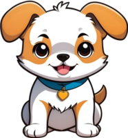 cachorro, cachorro amigo, cachorro desenho animado cachorro ilustração ai generativo png