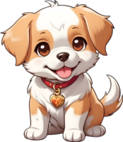 chien, chien ami, chien dessin animé chien illustration ai génératif png