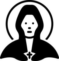 solid icon for christina vector