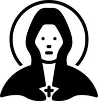 solid icon for christina vector