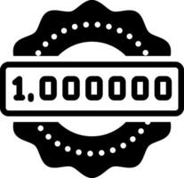 solid icon for millionss vector