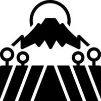 solid icon for fuji vector