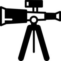 solid icon for telescope vector