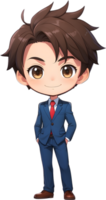 Adorable cartoon boy, sweet kid character, cute child avatar ai generative png