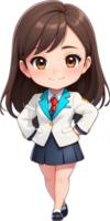 Adorable cartoon girl, sweet kid character, cute child avatar, lovable young girl ai generative png