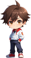 adorabile cartone animato ragazzo, dolce ragazzo carattere, carino bambino avatar ai generativo png