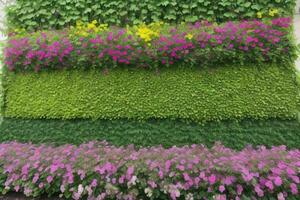 Vertical garden wall. background. AI Generative Pro Photo