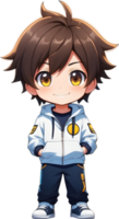 adorabile cartone animato ragazzo, dolce ragazzo carattere, carino bambino avatar ai generativo png