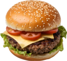 hamburguesa con queso, vegetariano hamburguesa, tocino hamburguesa, barbacoa hamburguesa, ai generativo png