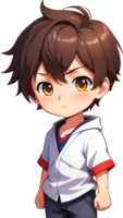 adorabile cartone animato ragazzo, dolce ragazzo carattere, carino bambino avatar ai generativo png