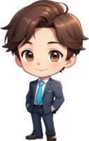 Adorable cartoon boy, sweet kid character, cute child avatar ai generative png