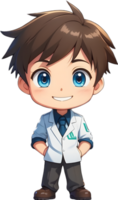 adorabile cartone animato ragazzo, dolce ragazzo carattere, carino bambino avatar ai generativo png