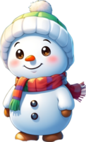 boneco de neve, boneco de neve decoração, boneco de neve família, fofa boneco de neve, ai generativo png