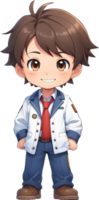 Adorable cartoon boy, sweet kid character, cute child avatar ai generative png