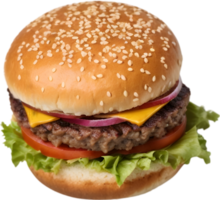 cheeseburger, végétarien Burger, Bacon Burger, un barbecue Burger, ai génératif png