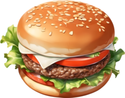 cheeseburger, végétarien Burger, Bacon Burger, un barbecue Burger, ai génératif png