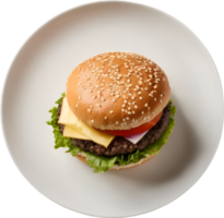 Cheeseburger, Veggie burger, Bacon burger ai generative png