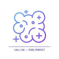 Nebula pixel perfect gradient linear vector icon. Stellar system. Star formation. Milky way. Cosmic dust. Outer space. Thin line color symbol. Modern style pictogram. Vector isolated outline drawing