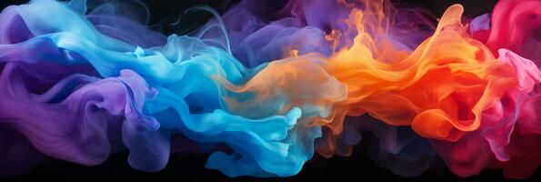 Abstract colorful Graphic motion on background, creative waves of gradient color smoke and liquid, AI Generative photo