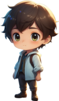 Adorable cartoon boy, sweet kid character, cute child avatar ai generative png