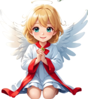 Angelic figure, Guardian angel, Angel wings ai generative png