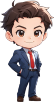 adorabile cartone animato ragazzo, dolce ragazzo carattere, carino bambino avatar ai generativo png