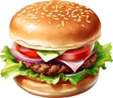 cheeseburger, végétarien Burger, Bacon Burger, un barbecue Burger, ai génératif png