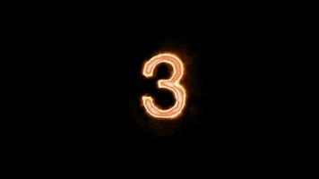 Glowing Count Numbers Digital Rendering video