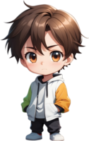 Adorable cartoon boy, sweet kid character, cute child avatar ai generative png