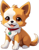 chien, chien ami, chien dessin animé chien illustration ai génératif png