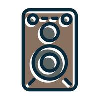 Speaker Vector Thick Line Filled Dark Colors Icons For Personal And Commercial Use.