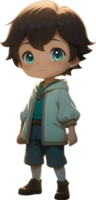 adorabile cartone animato ragazzo, dolce ragazzo carattere, carino bambino avatar ai generativo png