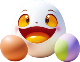 egg cartoon cute ai generative png