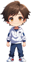 adorabile cartone animato ragazzo, dolce ragazzo carattere, carino bambino avatar ai generativo png