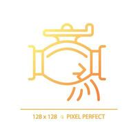 Oil pipe leakage gradient linear vector icon. Leak detection. Pipeline transport. Oil pollution. Environmental impact. Thin line color symbol. Modern style pictogram. Vector isolated outline drawing