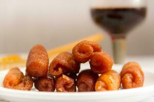 pestinos with honey anis and oporto typical gastronomy of andalucia photo