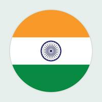 India flag vector icon design. India circle flag. Round of India flag.